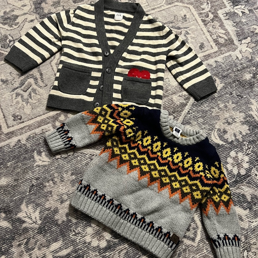 Baby Gap & Janie and Jack Kid Gray Sweaters